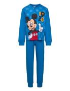 Pyjama Pyjamasetti Pyjama Blue Mickey Mouse