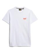 Vintage Logo Emb Tee Tops T-shirts Short-sleeved White Superdry