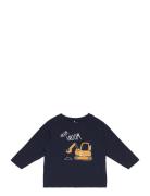 Nmmloder Nreg Ls Top Box Tops T-shirts Long-sleeved T-shirts Navy Name...