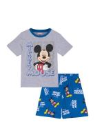 Pyjama Pyjamasetti Pyjama Grey Mickey Mouse