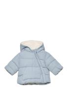 Hood Quilted Coat Toppatakki Blue Mango