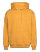 Crew Hoodie Tops Sweat-shirts & Hoodies Hoodies Orange Les Deux