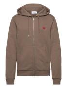 Piece Zipper Hoodie Tops Sweat-shirts & Hoodies Hoodies Beige Les Deux