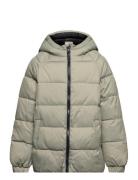 Hood Quilted Coat Toppatakki Green Mango