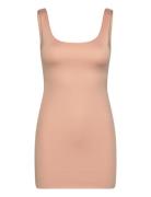 Seamless Dress With Straps Lyhyt Mekko Beige Mango