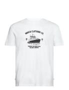 Urho T-Shirt Tops T-shirts Short-sleeved White Makia