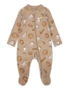 Nike Sportball Footed Coverall Pitkähihainen Body Beige Nike