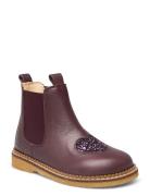 Booties - Flat - With Elastic Bootsit Nauhalliset Saapikkaat Brown ANG...