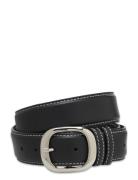 Glossy Rochel Leather Belt Vyö Black Becksöndergaard