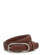 Glossy Nola Leather Belt Vyö Brown Becksöndergaard