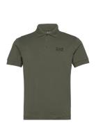 Polo Shirt Tops Polos Short-sleeved Khaki Green EA7