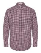 Reg Classic Poplin Gingham Shirt Tops Shirts Casual Red GANT