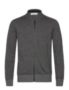 Knitted Bomber Jacket Bombertakki Takki Grey Tom Tailor