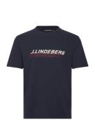 Parcy Logo Tee Tops T-shirts Short-sleeved Navy J. Lindeberg