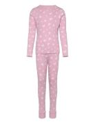 Nmfnightset Pink Butterfly Rib Noos Pyjamasetti Pyjama Pink Name It