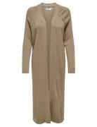 Onltess Ls Long Open Cardigan Knt Tops Knitwear Cardigans Beige ONLY