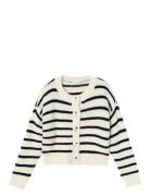 Nkfveronja Ls Boxy Knit Card Tops Knitwear Cardigans White Name It