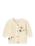 Nbfemlen Emb Ls Knit Card Lil Tops Knitwear Cardigans Cream Lil'Atelie...