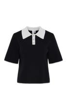 Yasmille Ss Knit Pullover Tops Knitwear Jumpers Black YAS