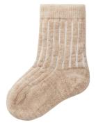 Nbnrakel Nil Sock Wo/Po Lil Sukat Beige Lil'Atelier