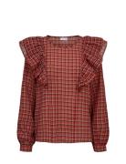 Nuira Shirt Tops Shirts Long-sleeved Red Nümph