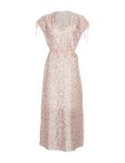 Mschisadora Sl Maxi Dress Aop Maksimekko Juhlamekko Pink MSCH Copenhag...