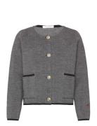 Macey Jacquard Jacket Tops Knitwear Cardigans Grey BUSNEL