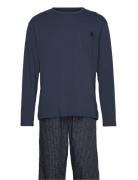 L/S Pant Set Pyjama Navy Calvin Klein