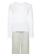 L/S Sleep Set Pyjama White Calvin Klein