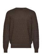 Pullover Tops Knitwear Round Necks Brown Armani Exchange