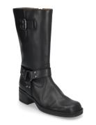 Biker Boot Korkeavartiset Saapikkaat Black Gabor