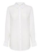 Crarina Shirt Tops Shirts Long-sleeved White Cream