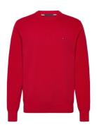 Essential Structure Crew Neck Tops Knitwear Round Necks Red Tommy Hilf...