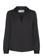 Shirt Long Sleeve Tops Blouses Long-sleeved Black Rosemunde