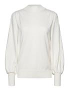 Msilma Mock Neck Pullover Tops Knitwear Jumpers Cream Minus