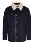 Harvey Wool Trucker Jacket Ohut Takki Navy Jofama