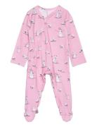 Baby Print Full Bodysuit Pitkähihainen Body Pink Gugguu