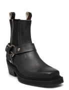 Dusty Buckle Two-T Shoes Boots Ankle Boots Ankle Boots With Heel Black...