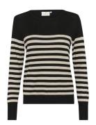 Kalizza Striped Knit Pullover Tops Knitwear Jumpers Black Kaffe