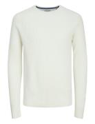 Jjpannel Knit Crew Neck Aw24 Tops Knitwear Round Necks White Jack & J ...