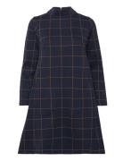 Bernadette Check Dress Polvipituinen Mekko Navy Jumperfabriken