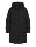 Vidorsty L/S Padded Coat Topattu Pitkä Takki Black Vila