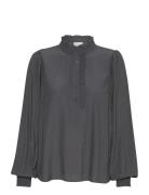 Kadorit Blouse Tops Blouses Long-sleeved Grey Kaffe