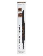 Makeup Revolution Duo Brow Definer Pencil Kulmakynä Meikki Brown Makeu...