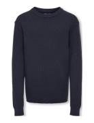 Kobphil Crew Neck Pullover L/S Knt Tops Knitwear Pullovers Navy Kids O...