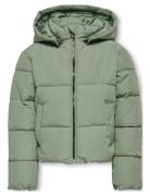 Kogdolly Short Puffer Jacket Otw Noos Toppatakki Green Kids Only