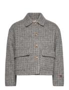 Becky Dogtooth Jacket Villakangastakki Grey BUSNEL