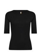 Sc-Fetima Tops T-shirts & Tops Short-sleeved Black Soyaconcept