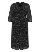 Kcsallie Dress Polvipituinen Mekko Black Kaffe Curve