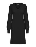 Onlkatia Ls V-Neck Dress Nca Knt Polvipituinen Mekko Black ONLY